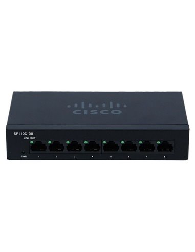 Switch de rețea Cisco SF110D-08, 8x 10/100 Mbps