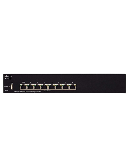 Сетевой коммутатор Cisco SF350-08, 8x 10/100 Мбит/с