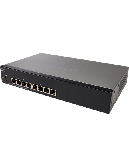 Switch de rețea Cisco SF350-08, 8x 10/100 Mbps