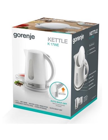 Электрочайник Gorenje K17WE, Белый