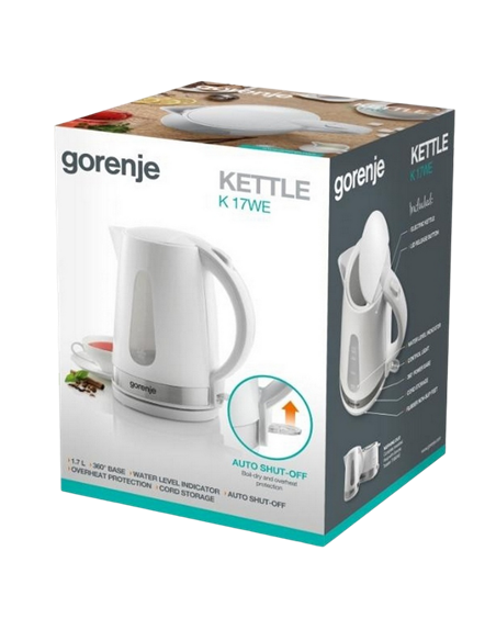 Электрочайник Gorenje K17WE, Белый