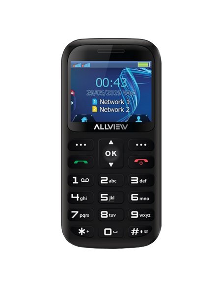 Мобильный телефон Allview D2 Senior, 0,03GB/32 МБ, Чёрный