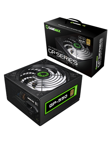Блок питания для компьютеров Gamemax GP-550, 550Вт, ATX, Немодульный