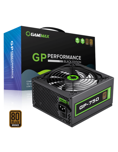 Блок питания для компьютеров Gamemax GP-750, 750Вт, ATX, Немодульный