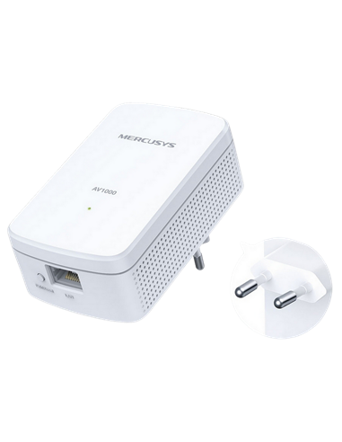 Powerline Adapter MERCUSYS MP500 KIT, AV1000, 1000 Mbps, Alb