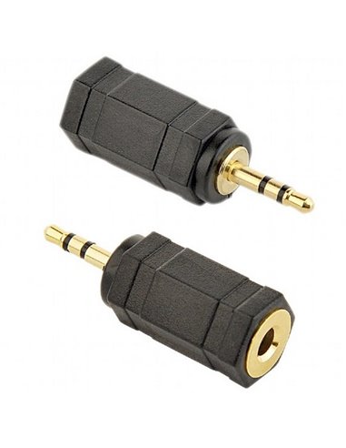 Аудио адаптер Cablexpert A-3.5F-2.5M, 3.5mm 3-pin (F) - 2.5mm 3-pin (M), Чёрный