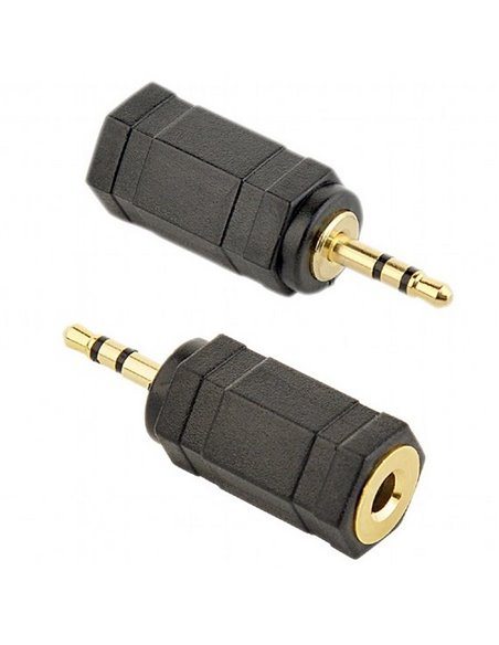 Аудио адаптер Cablexpert A-3.5F-2.5M, 3.5mm 3-pin (F) - 2.5mm 3-pin (M), Чёрный