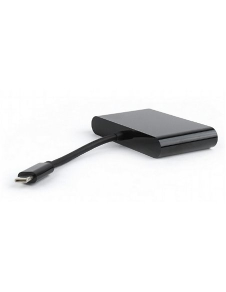 Adaptor Video Cablexpert A-CM-VGA3in1-01, Type-C - , 0,15m, Negru