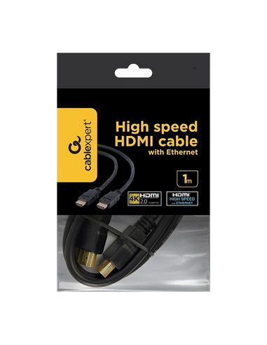 Видео кабель Cablexpert CC-HDMI4-1M, HDMI (M) - HDMI (M), 1м, Чёрный