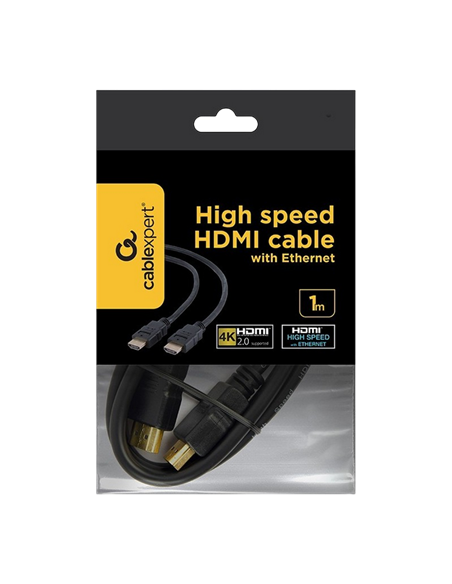 Видео кабель Cablexpert CC-HDMI4-1M, HDMI (M) - HDMI (M), 1м, Чёрный