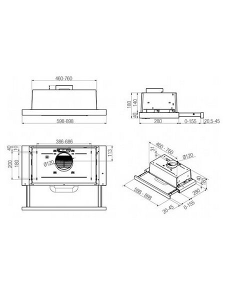 Встраиваемая Вытяжка Whirlpool AKR 749/1 WH, Белый
