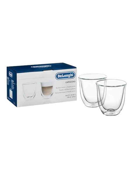 Set de pahare De'Longhi 190 ml 2 buc, Transparent