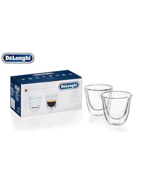 Set de pahare De'Longhi 60 ml 2 buc, Transparent