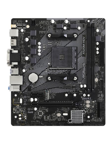 Материнская плата ASRock A520M-HDV, AM4, AMD A520, Micro-ATX