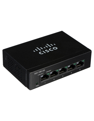 Сетевой коммутатор Cisco SG110D-05, 5x 10/100/1000 Мбит/с