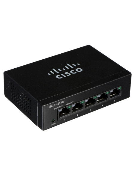 Сетевой коммутатор Cisco SG110D-05, 5x 10/100/1000 Мбит/с