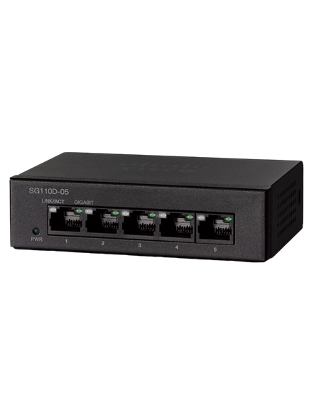 Switch de rețea Cisco SG110D-05, 5x 10/100/1000 Mbps