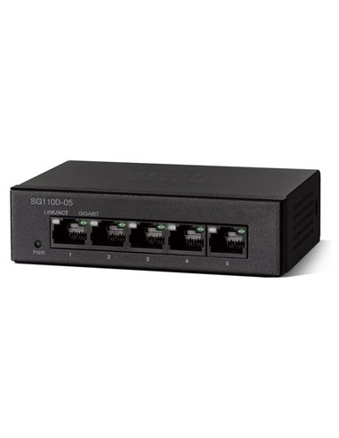 Switch de rețea Cisco SG110D-05, 5x 10/100/1000 Mbps