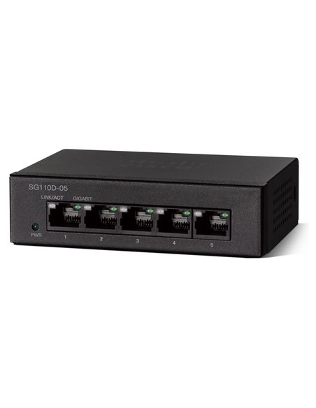 Сетевой коммутатор Cisco SG110D-05, 5x 10/100/1000 Мбит/с
