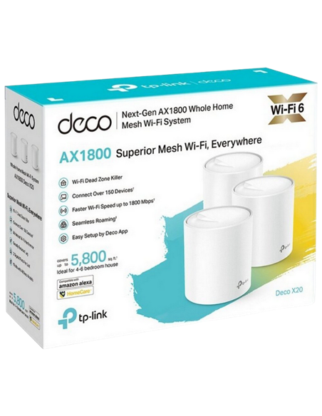 Домашняя Mesh Wi-Fi система TP-LINK Deco X20 (3-pack), Белый
