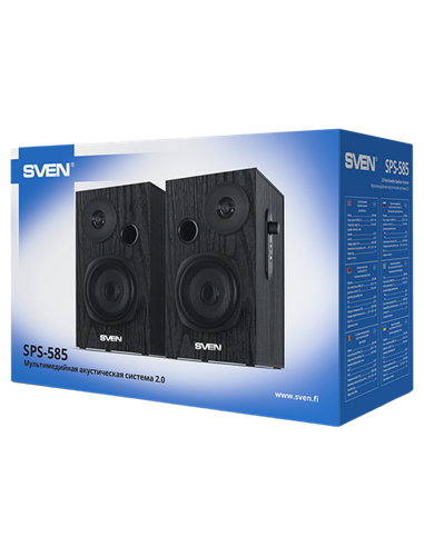 Boxe pentru calculator 2.0 SVEN SPS-585, Negru