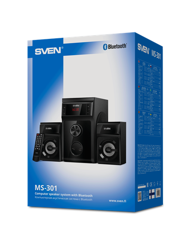 Компьютерные колонки 2.1 SVEN MS-301, Чёрный