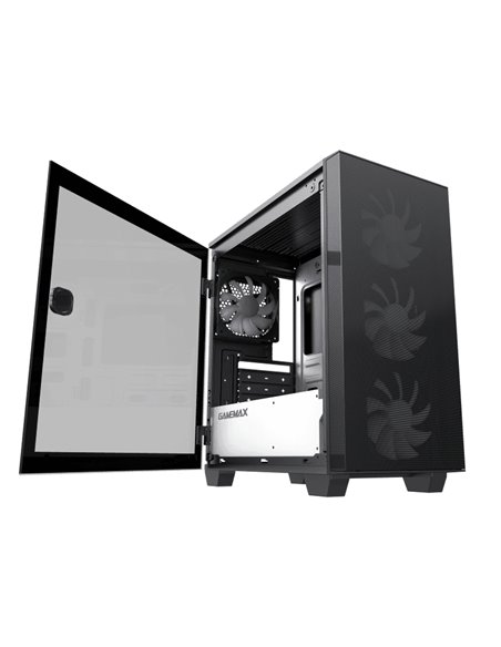 Carcasă PC Gamemax Aero Mini ECO, Micro-ATX, Fără PSU, Negru