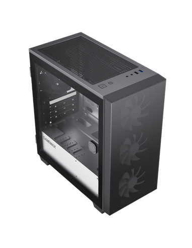 Carcasă PC Gamemax Aero Mini ECO, Micro-ATX, Fără PSU, Negru