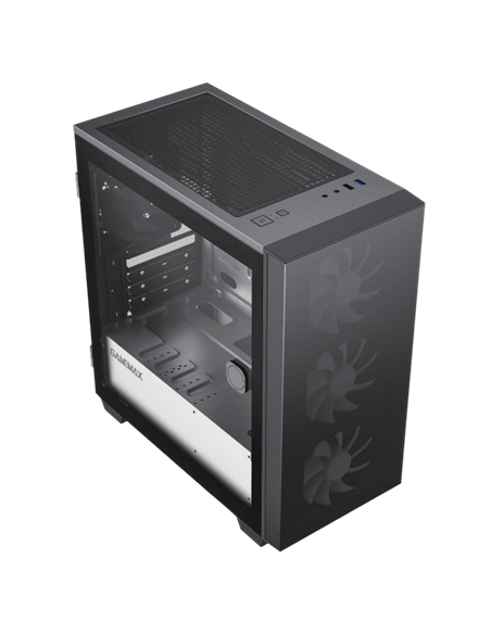 Carcasă PC Gamemax Aero Mini ECO, Micro-ATX, Fără PSU, Negru