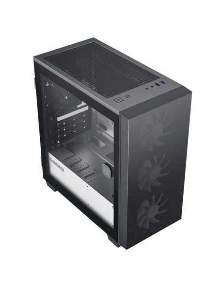 Компьютерный корпус Gamemax Aero Mini ECO, Micro-ATX, Без блока питания, Чёрный