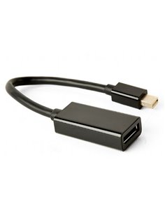Видеоадаптер Cablexpert A-mDPM-DPF4K-01, MiniDP (M) - DisplayPort (F), 0,15м, Чёрный 2