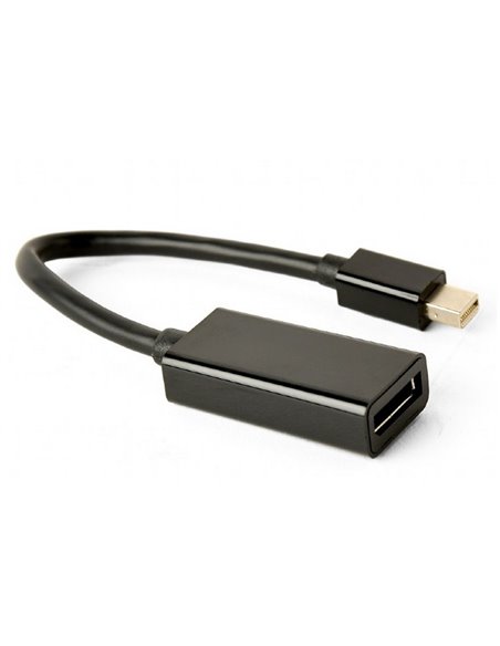 Видеоадаптер Cablexpert A-mDPM-DPF4K-01, MiniDP (M) - DisplayPort (F), 0,15м, Чёрный
