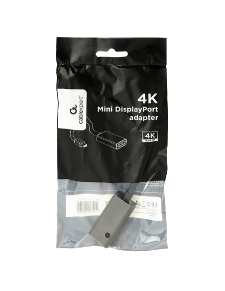 Adaptor Video Cablexpert A-mDPM-DPF4K-01, MiniDP (M) - DisplayPort (F), 0,15m, Negru