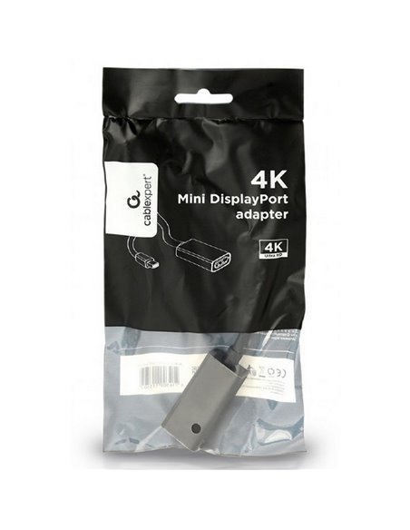 Adaptor Video Cablexpert A-mDPM-DPF4K-01, MiniDP (M) - DisplayPort (F), 0,15m, Negru