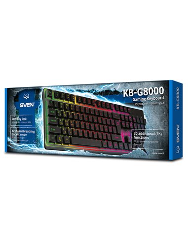 Клавиатура SVEN KB-G8000, Проводное, Чёрный