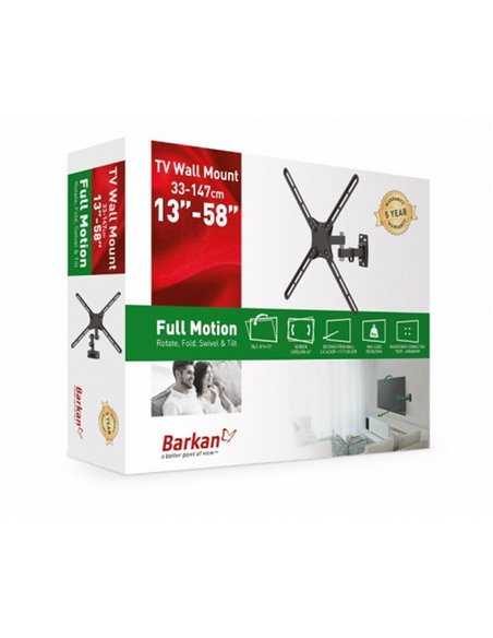 Настенное крепление для телевизора BARKAN E3423, Чёрный