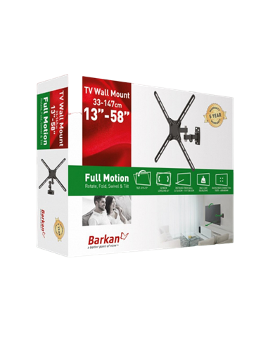 Настенное крепление для телевизора BARKAN E3423, Чёрный