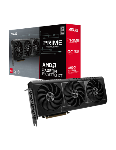Видеокарта ASUS PRIME-RX9070XT-O16G, 16 ГБ GDDR6 256бит