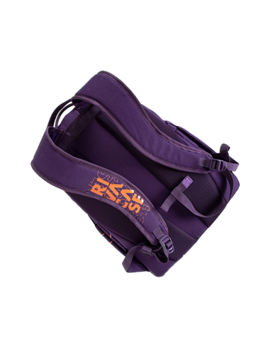 Rucsac zilnic RivaCase Heide, 15.6", Poliester, Violet/Portocaliu