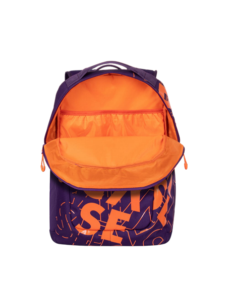Rucsac zilnic RivaCase Heide, 15.6", Poliester, Violet/Portocaliu
