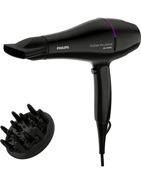 Uscător de păr Philips BHD274/00, 2200 W, Negru