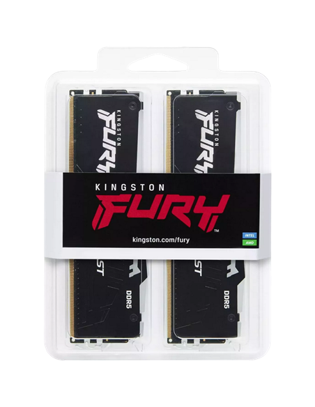 Оперативная память Kingston FURY Beast RGB, DDR5 SDRAM, 6000 МГц, 32 Гб, KF560C30BBEAK2-32
