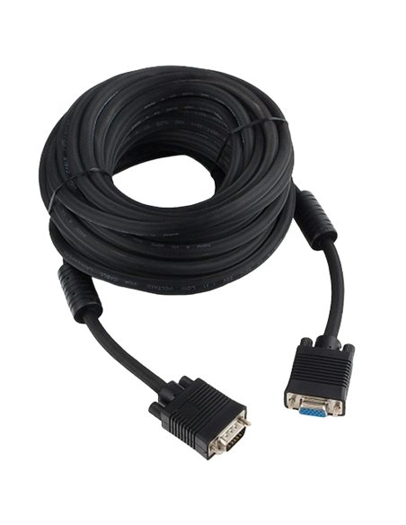 Видео кабель Cablexpert CC-PPVGAX-10M-B, VGA D-Sub (M) - VGA D-Sub (M), 10м, Чёрный