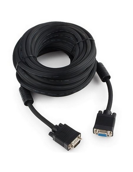 Видео кабель Cablexpert CC-PPVGAX-10M-B, VGA D-Sub (M) - VGA D-Sub (M), 10м, Чёрный