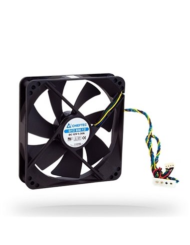 PC Case Fan Chieftec AF-1225PWM, 120x120x25 mm, Ball Bearing, 1650rpm, <32db, PWM, 4pin for PSU/Molex