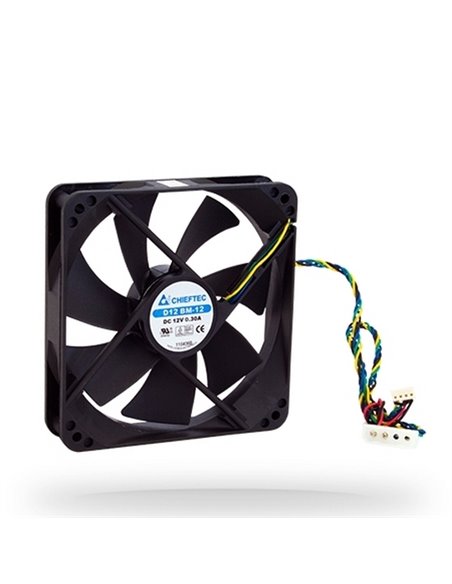 PC Case Fan Chieftec AF-1225PWM, 120x120x25 mm, Ball Bearing, 1650rpm, <32db, PWM, 4pin for PSU/Molex