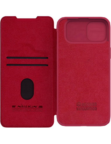 Чехол книжка Nillkin iPhone 15 Pro Max - Qin Pro, Красный