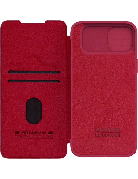 Чехол книжка Nillkin iPhone 15 Pro Max - Qin Pro, Красный