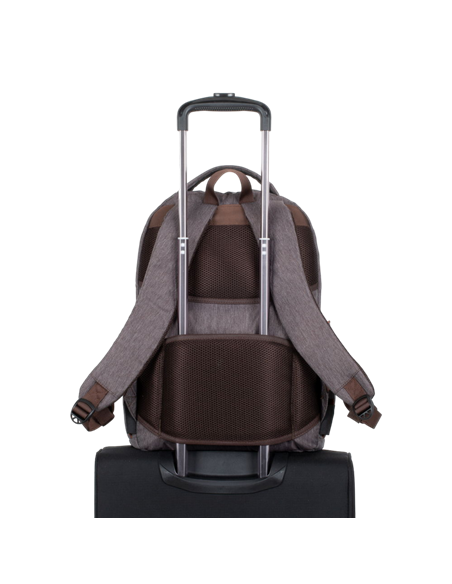 Rucsac pentru Laptop RivaCase Galapagos, 15.6", Poliester, Moca