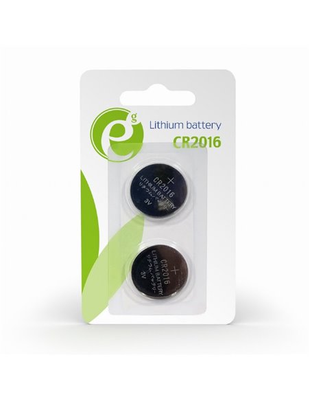 Дисковые батарейки Energenie EG-BA-CR2016-01, CR2016, 80мА·ч, 2шт.